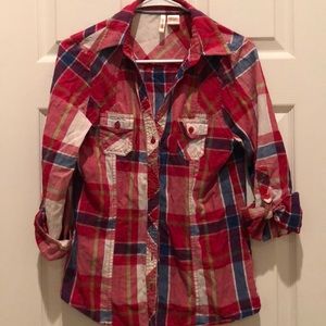 flannel bottom down shirt